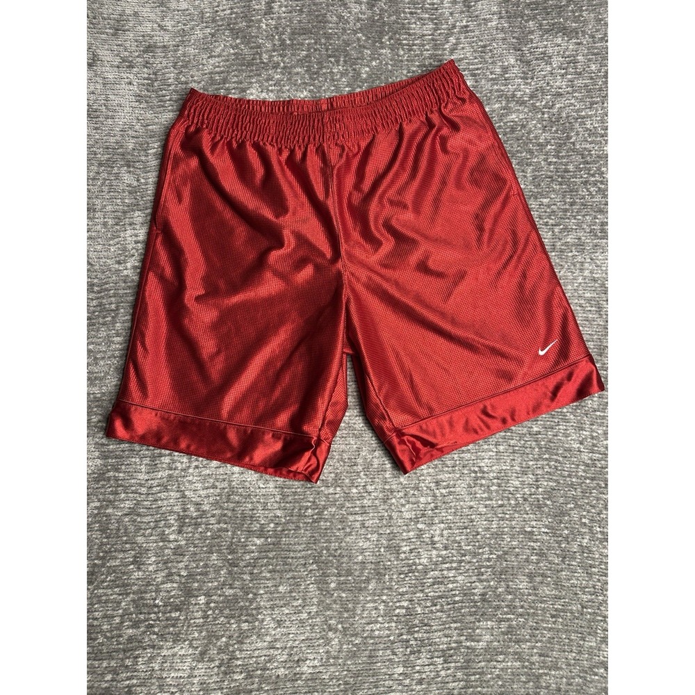Vintage Y2K Nike Basketball Shorts Shiny Dazzle Shimmer Baggy Red Large